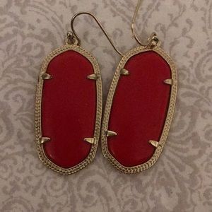 Kendra scott Elle red and gold